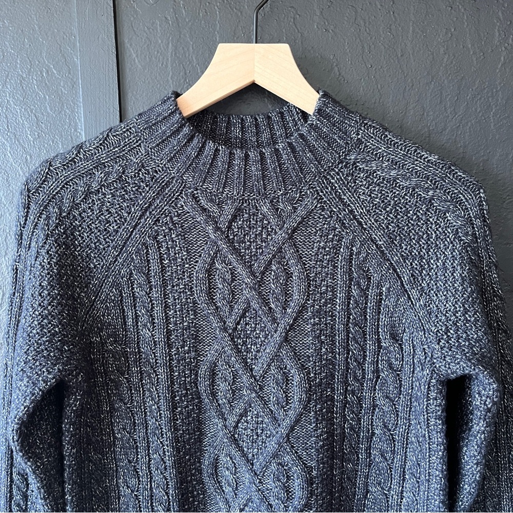Abercrombie & Fitch Cable Knit Mock Neck Sweater - Picture 2 of 11
